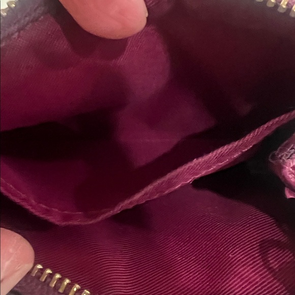 Coach Women's Burgundy Leather Wristlet - Picture 8 of 12